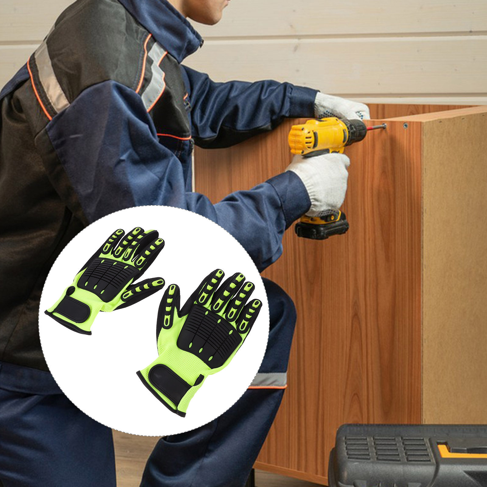 Work Glove Impact - 1 Par de Luvas de Jardinagem