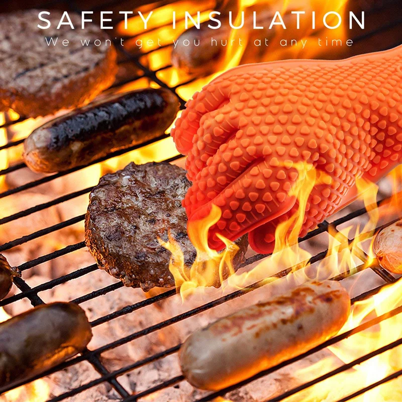 Oven Mitt Silicone - Luvas de silicone para churrasco, luvas