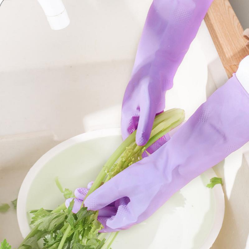 Dish Glove Rubber - 1 par de luvas de látex
