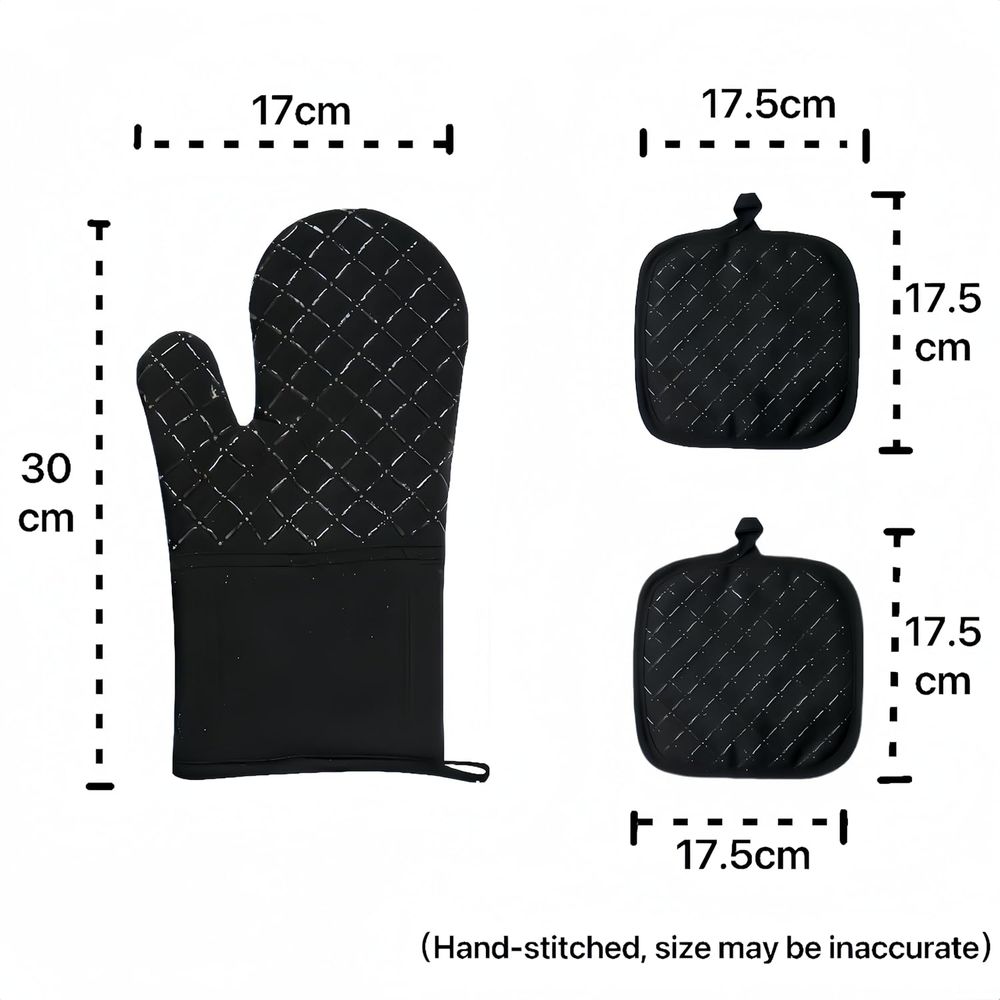 Conjunto de 4 Peças, Luvas de  - Oven Mitt Silicone avaliação e preço