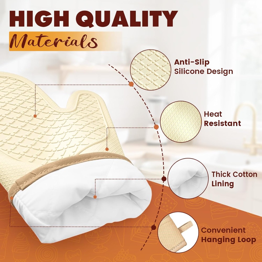 Luvas de Silicone Resistentes  - Oven Mitt Silicone avaliação e preço