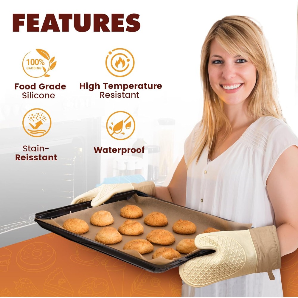 Luvas de Silicone Resistentes  - Oven Mitt Silicone avaliação e preço
