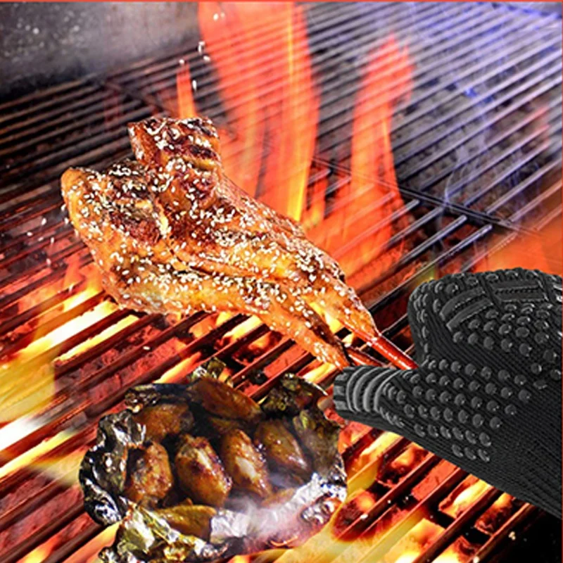 Luvas retardadoras de chamas a - Oven Mitt Silicone avaliação e preço