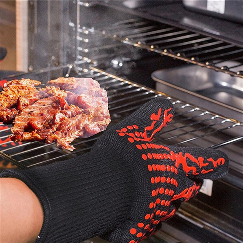 Luvas retardadoras de chamas a - Oven Mitt Silicone avaliação e preço